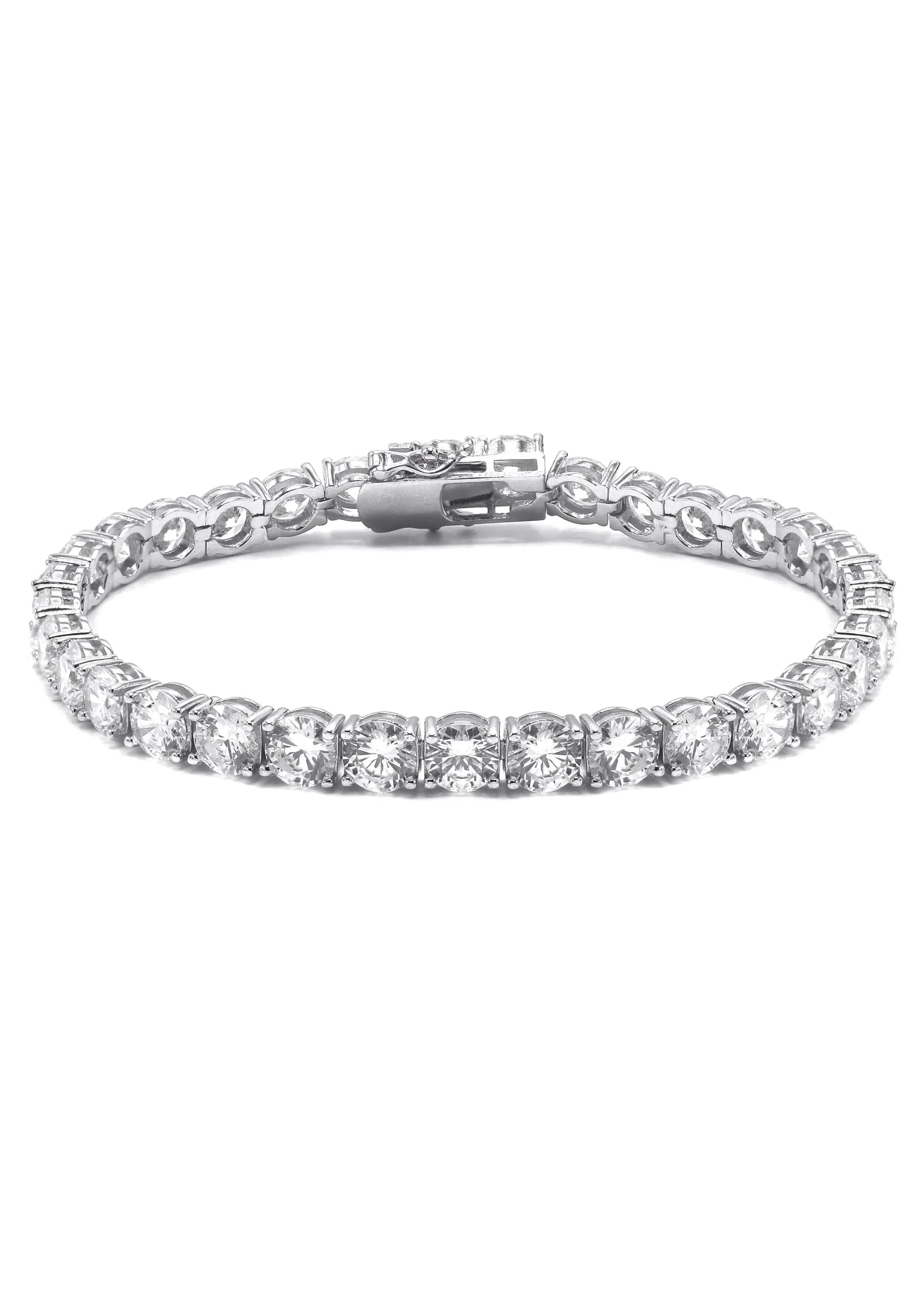 Silver White Tennis Bracelet