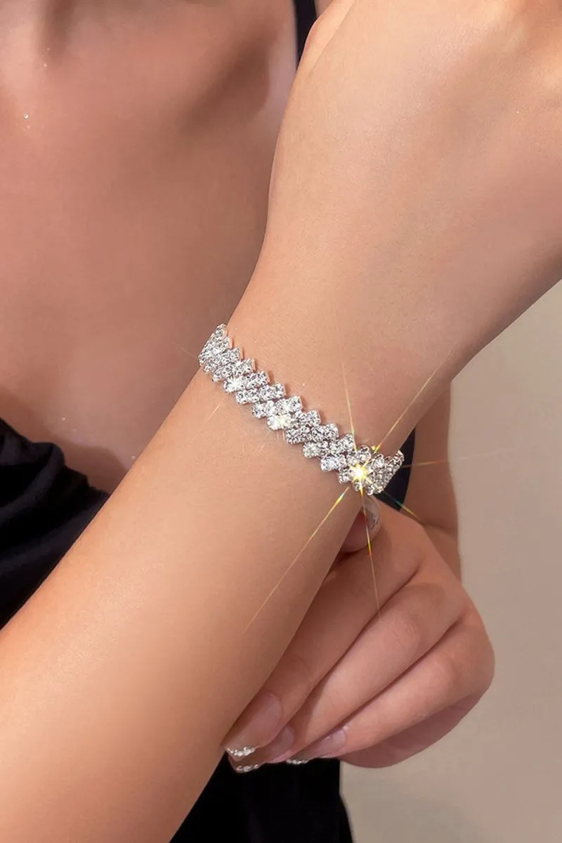 Simple Shining Crystal Tennis Bracelet