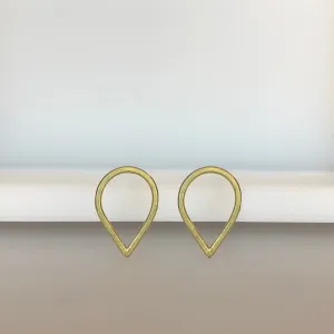 Small droplet earrings, 18k gold