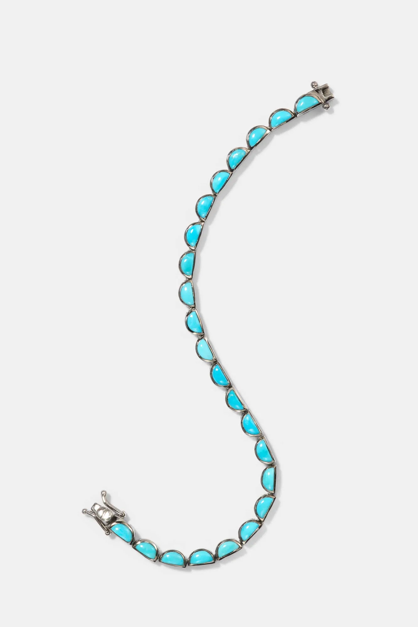 Small Scallop Tennis Bracelet - Turquoise