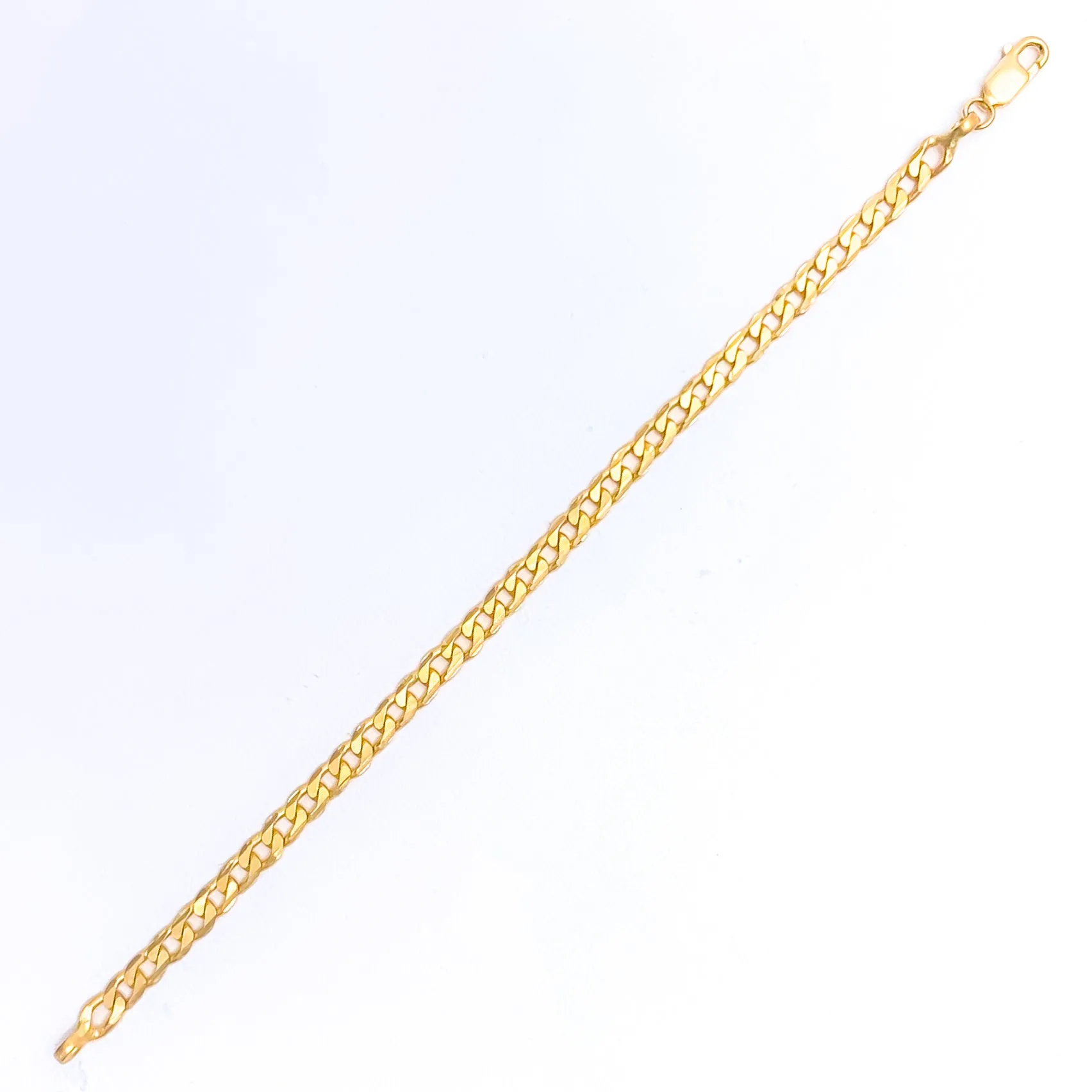 Smooth Finished Cuban Link 22k Gold Baby Bracelet