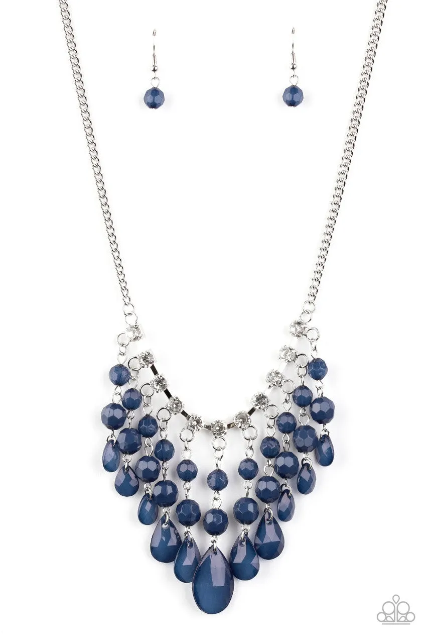 Social Network Blue Paparazzi Necklace