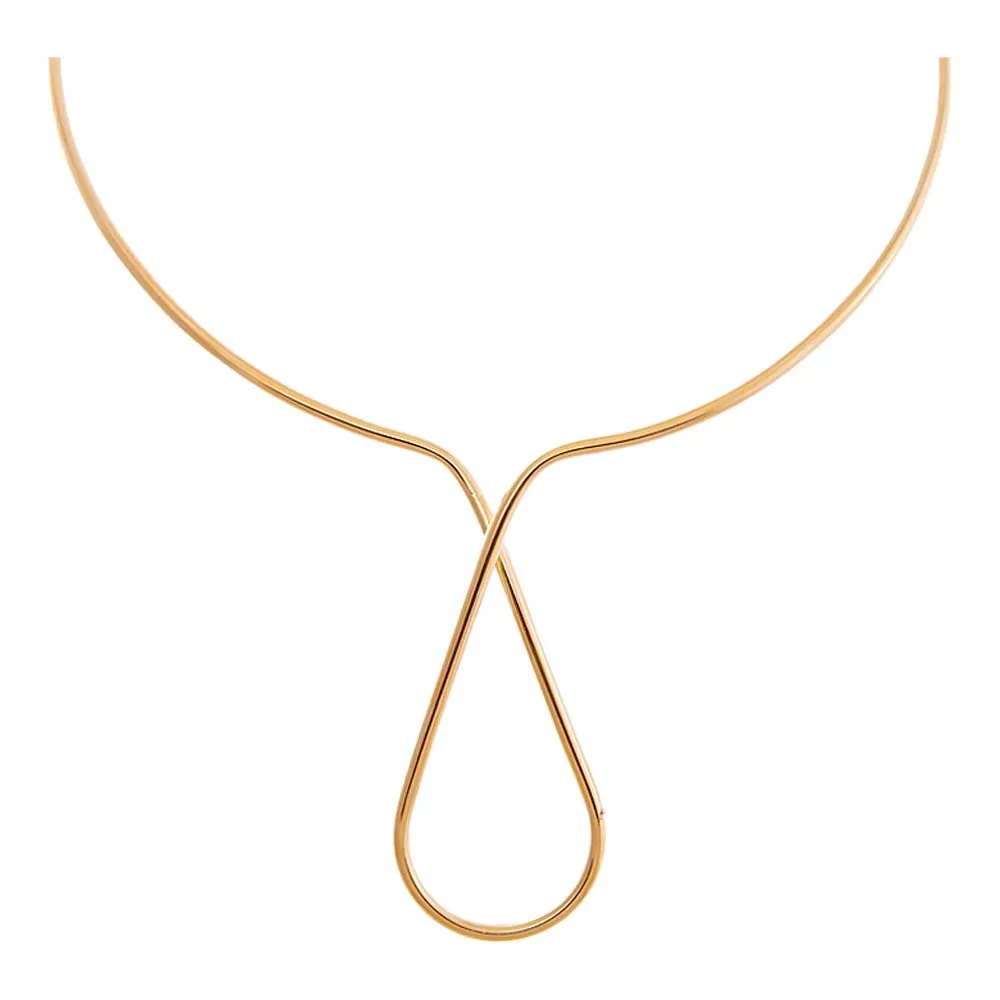 Solid Collar Pendant Choker Necklace