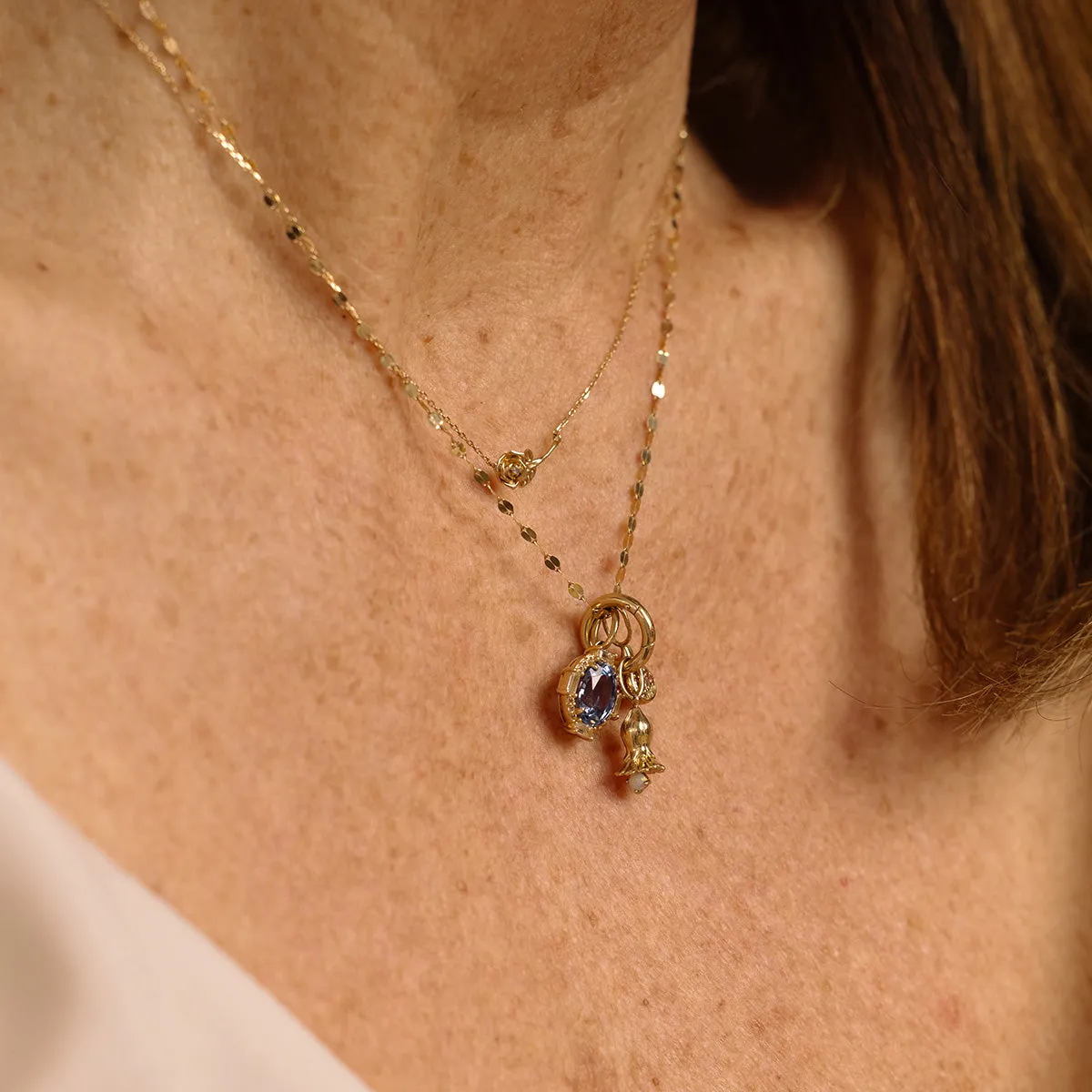 Solid Gold Birth Flower Bud Charm