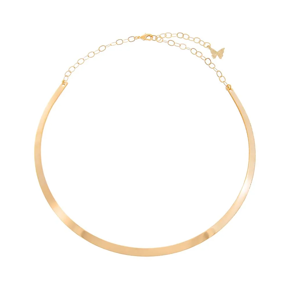 Solid Thin Curved Collar Necklace