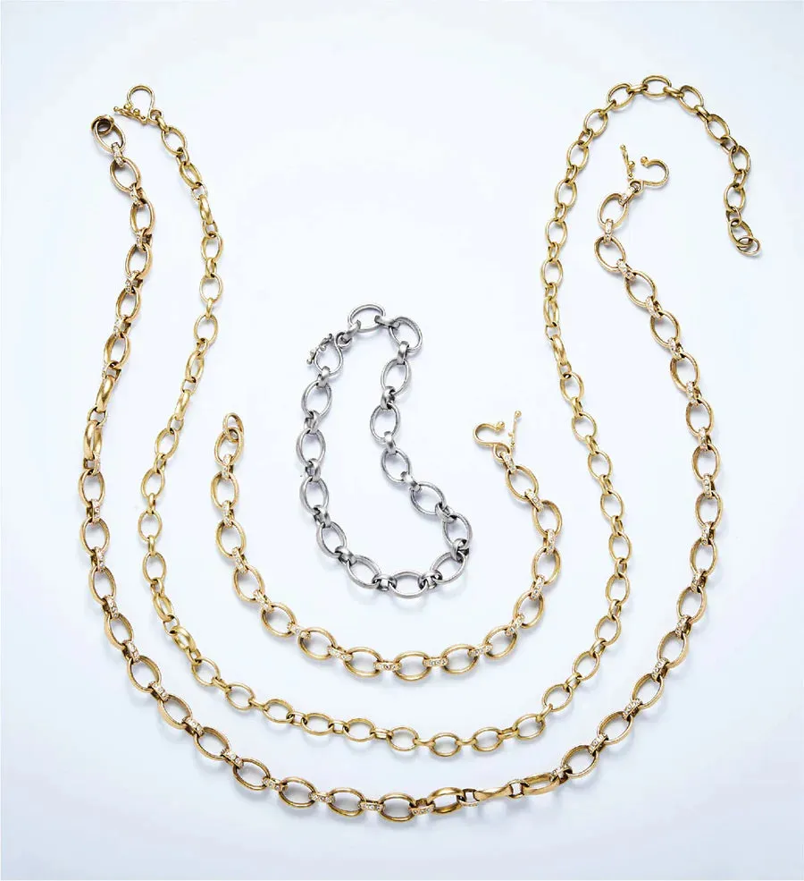 Sonoma Small Mixed Link Bracelet in 20K Peach Gold  6.5"