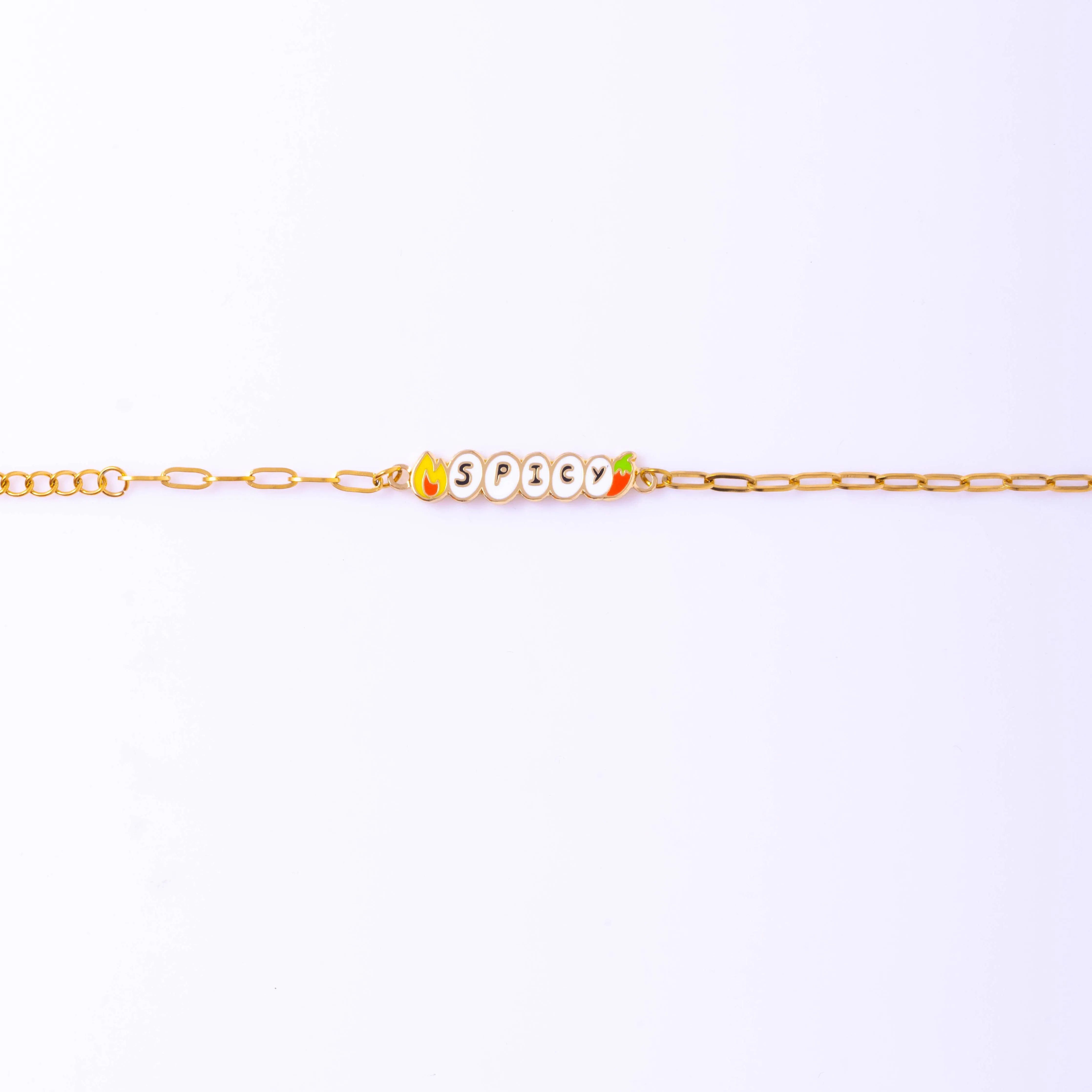 Spicy Bracelet - 18k Gold Gilt Enamel Jewelry