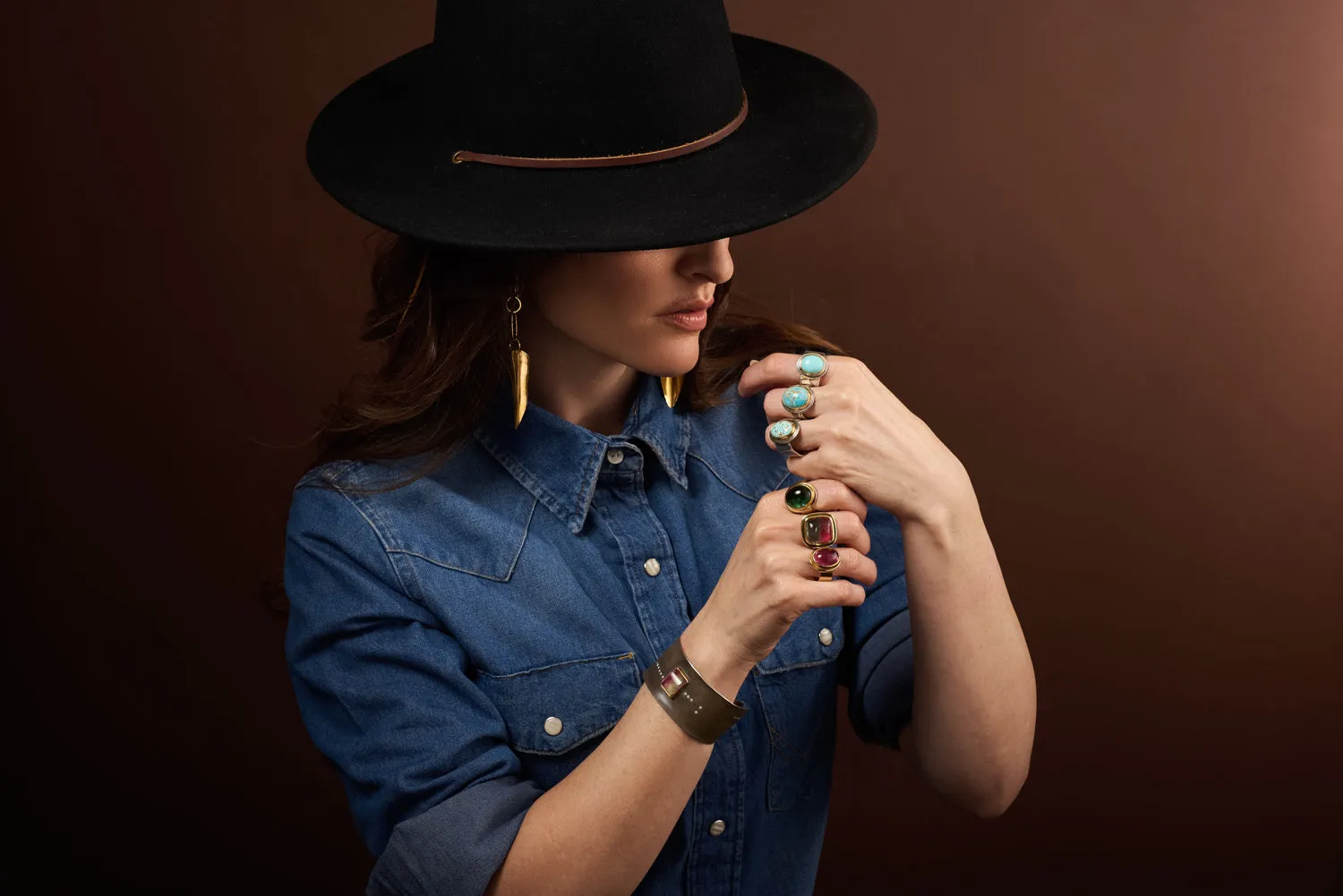 Spiderweb Turquoise Ring
