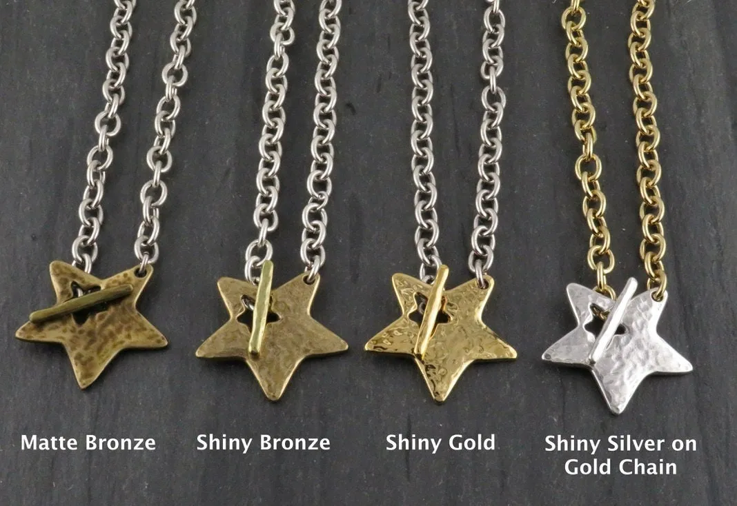 'Star in Front' Necklace - Mixed Metals