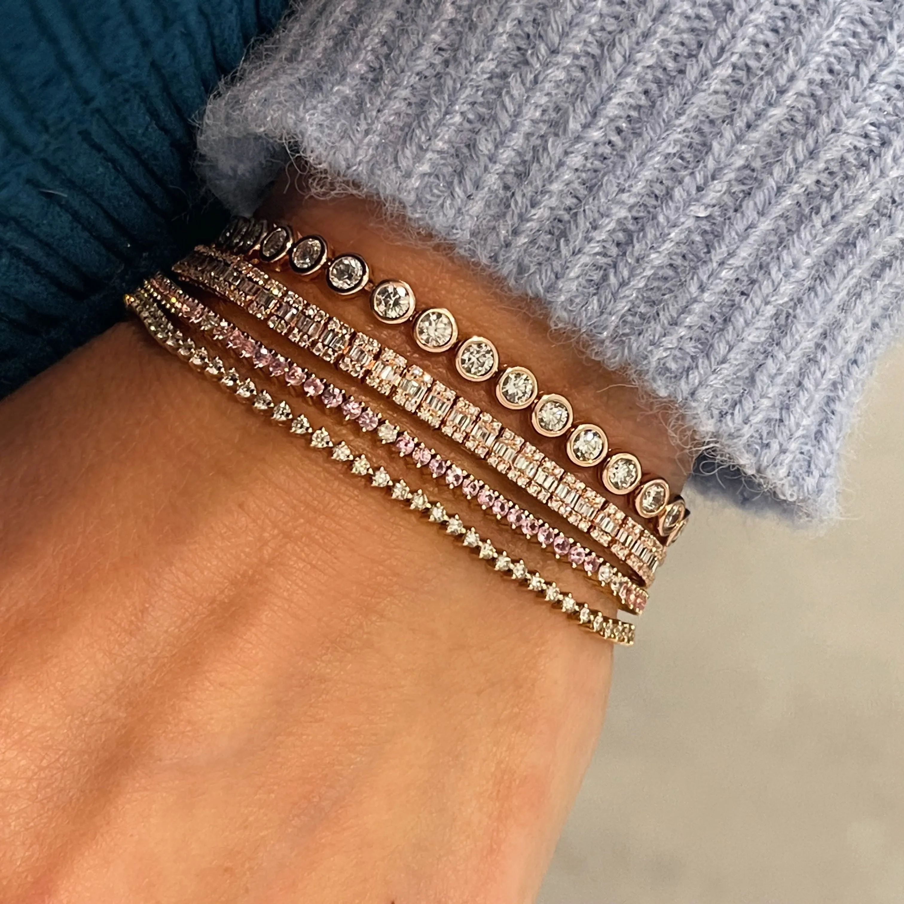 Statement Maker Baguette Diamond Tennis Bracelet