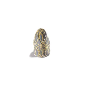 Sterling Silver Band with Diamonds