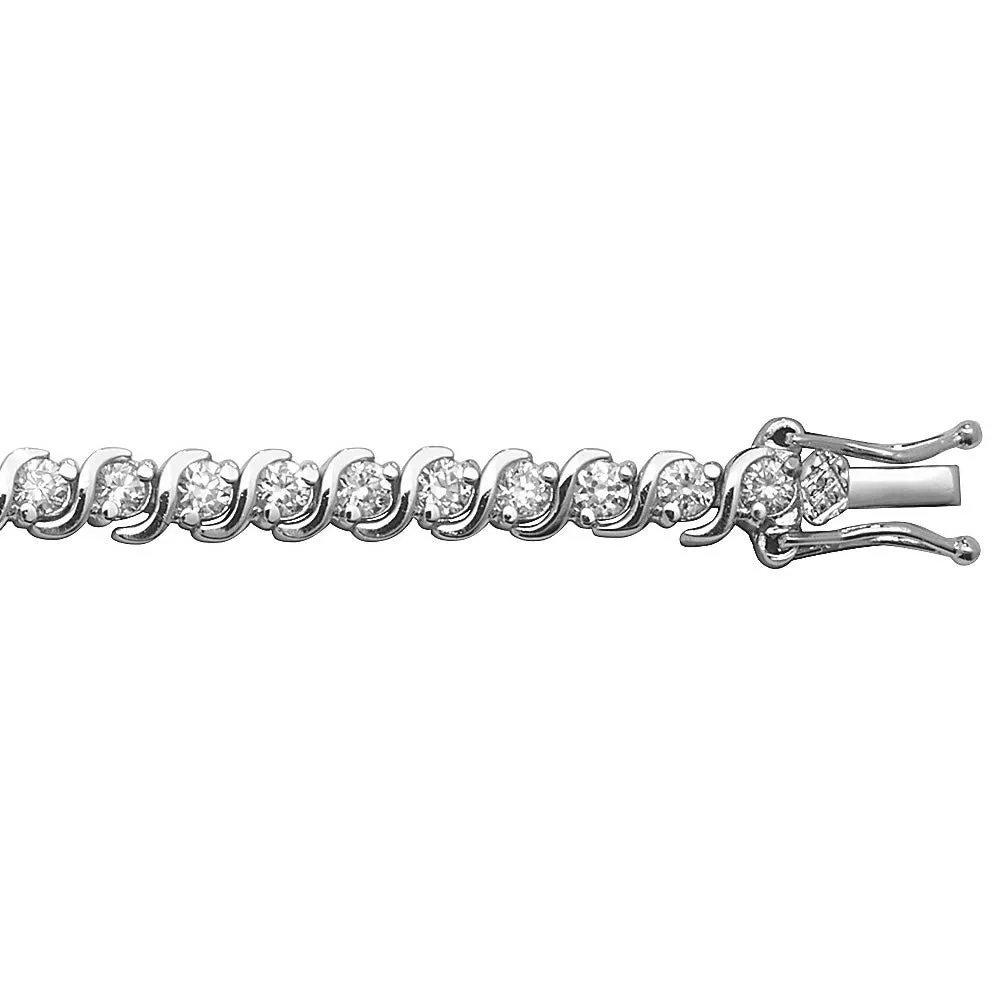 Sterling Silver Cubic Zirconia Tennis Bracelet
