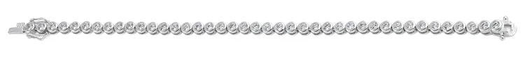 Sterling Silver Round Clear CZ Tennis Bracelett