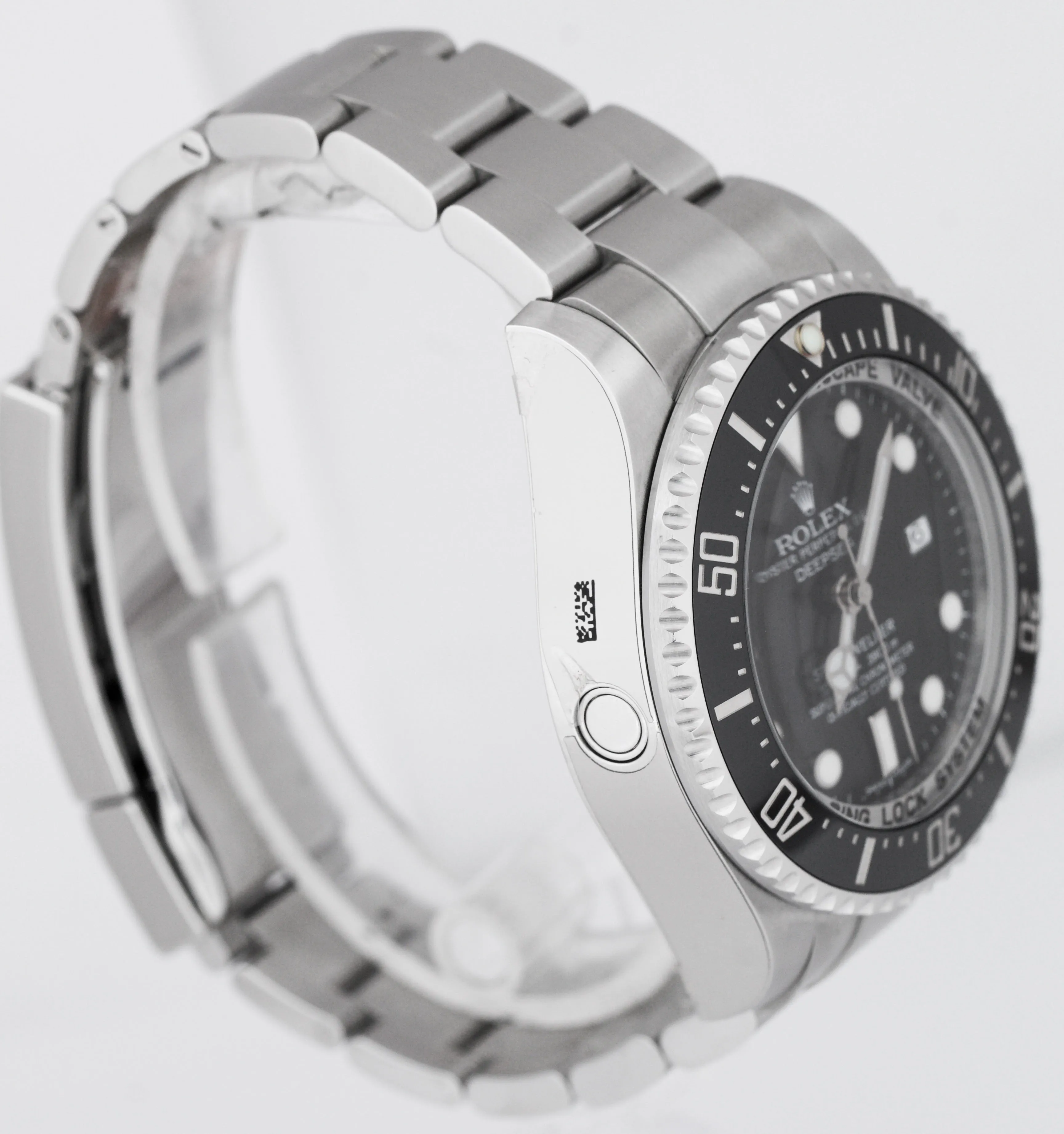 STICKERED 2015 Rolex Sea-Dweller Deepsea Stainless Steel 44mm Black Watch 116660