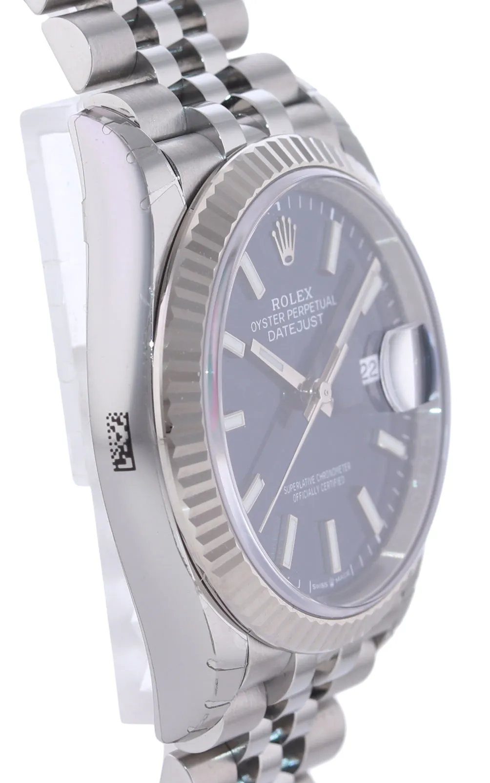 Stickers 2021 PAPERS Rolex DateJust Blue Jubilee 126234 Steel Gold Fluted Watch