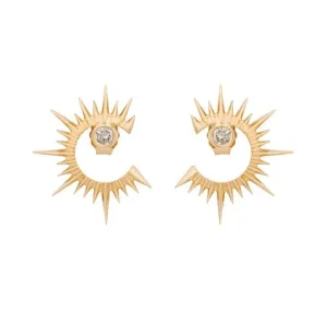 Sun & Moon with Diamonds Earrings