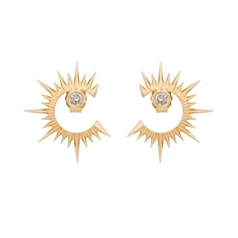 Sun & Moon with Diamonds Earrings