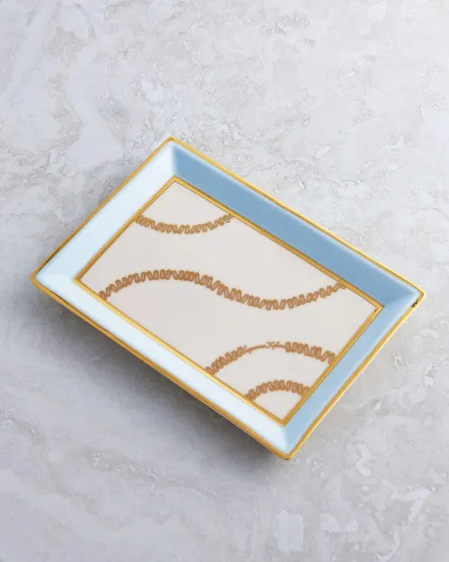 SUZANNE KALAN | Wavy Baguette Diamond Chain Jewelry Tray