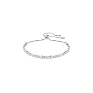 Swarovski Rhodium White Tennis One Strand Slider Bracelet