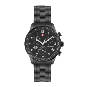 Swiss Military by Chrono Swiss Made Black Dial Analog Watch for Gents - SM34012.04
