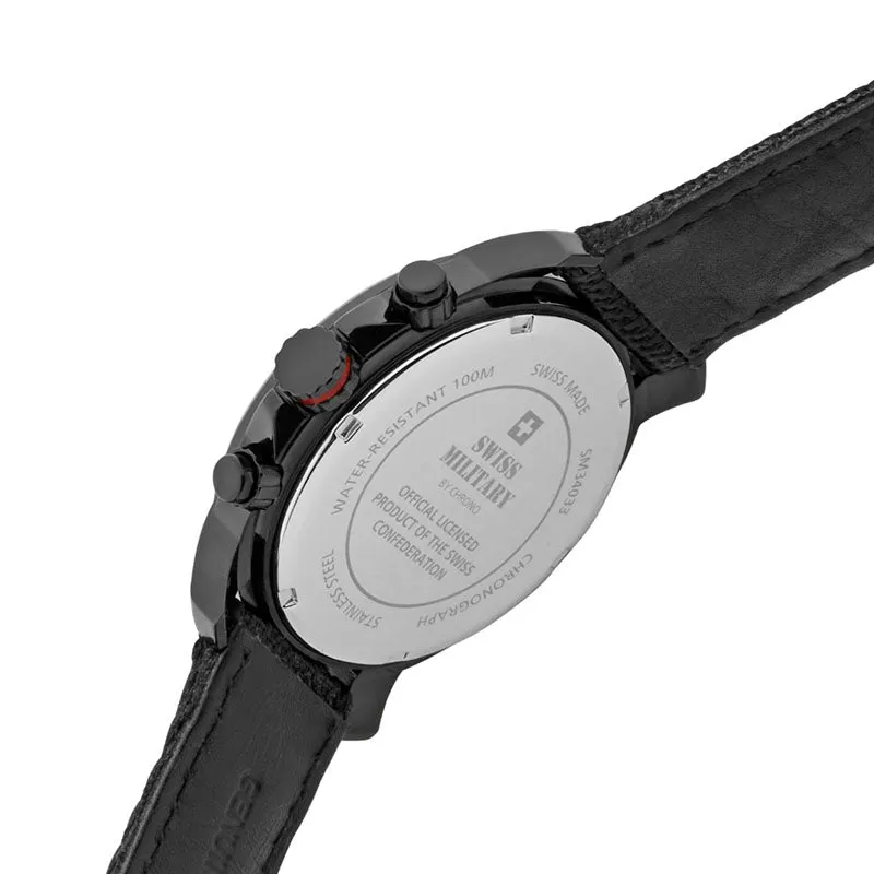 Swiss Military by Chrono Swiss Made Black Dial Analog Watch for Gents - SM34033.06