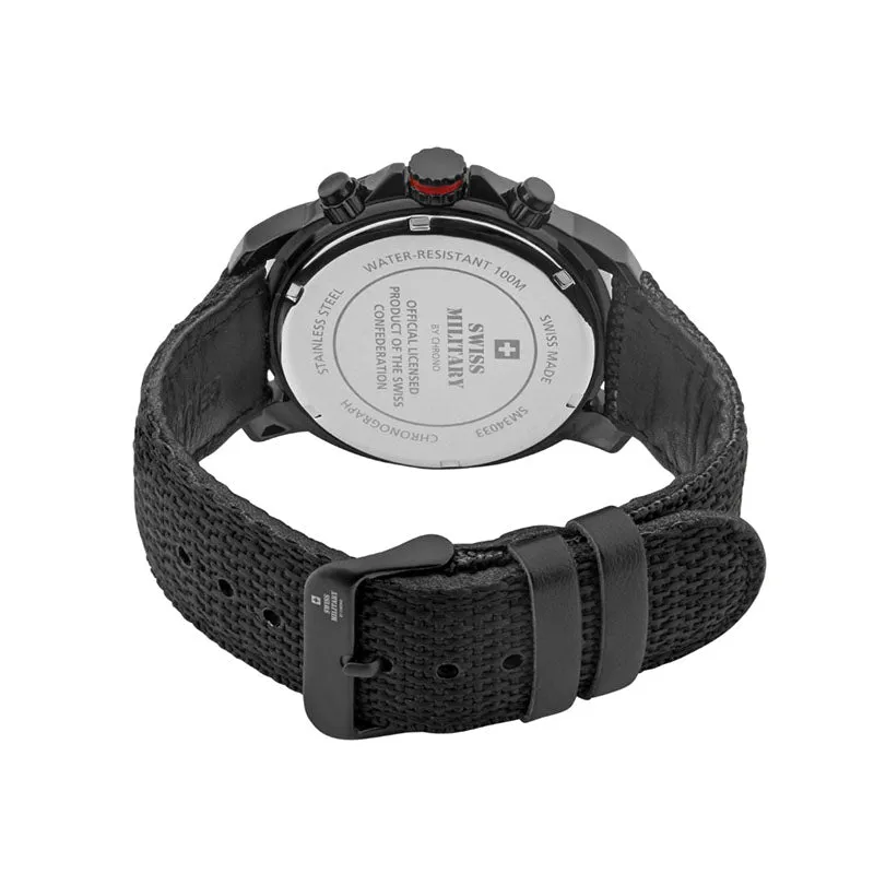 Swiss Military by Chrono Swiss Made Black Dial Analog Watch for Gents - SM34033.06