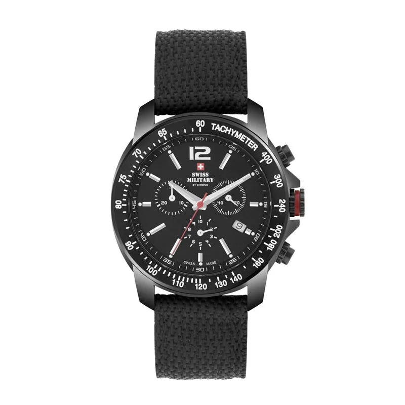 Swiss Military by Chrono Swiss Made Black Dial Analog Watch for Gents - SM34033.06