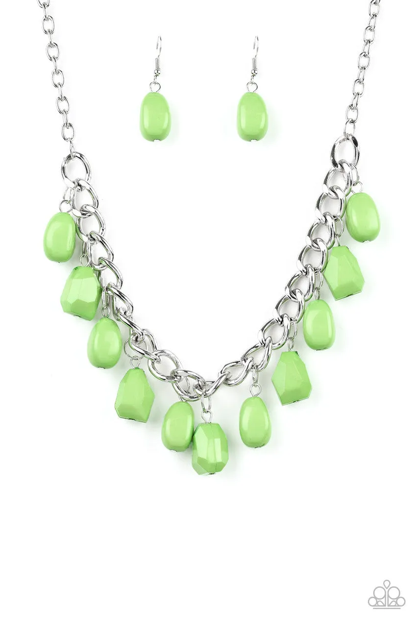 Take the COLOR Wheel! Green Paparazzi Necklace