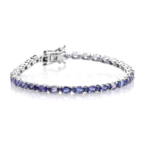 Tanzanite 925 Sterling Silver Tennis Bracelet Jewelry