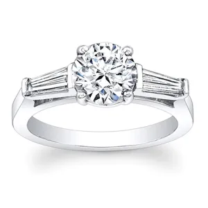 Tapered Baguette Diamond Engagement Ring