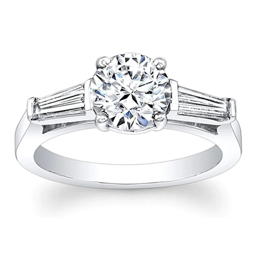 Tapered Baguette Diamond Engagement Ring