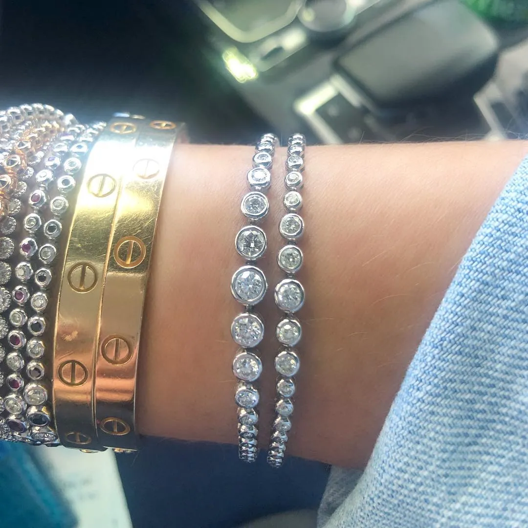 Tassel Tennis Graduating Bracelet: Large