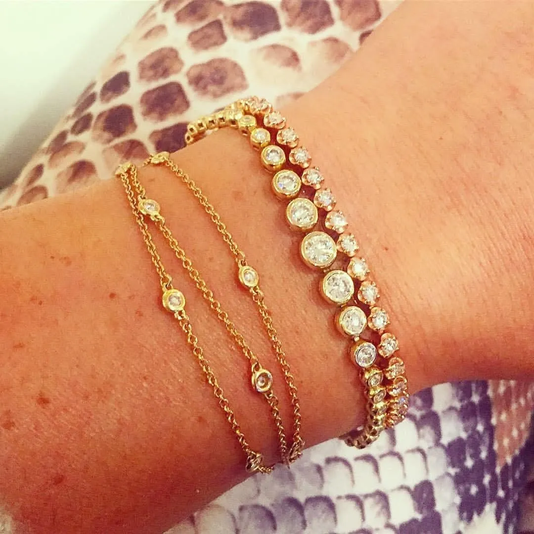 Tassel Tennis Graduating Bracelet: Large