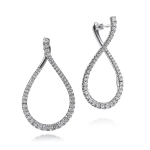 Teardrop Diamond Bypass Earrings