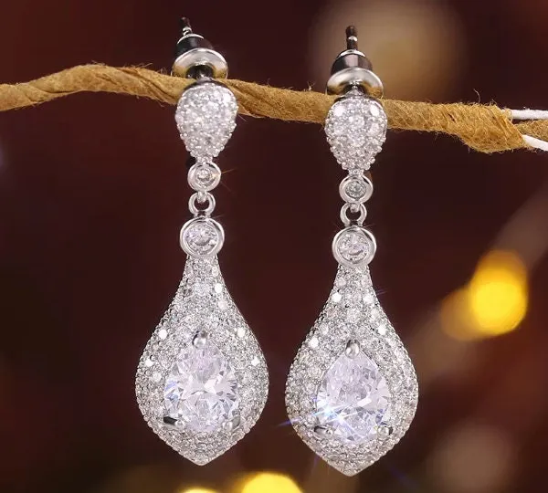 Teardrop Earrings | Diamond Earrings | Diamond Earrings | Tear drop Earrings | Womens Diamond Earrings | Earrings | Pear Shape Earrings