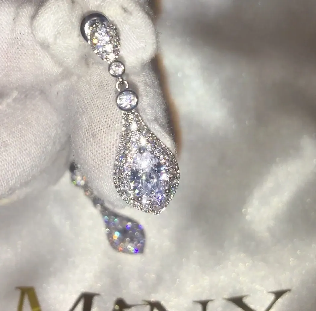 Teardrop Earrings | Diamond Earrings | Diamond Earrings | Tear drop Earrings | Womens Diamond Earrings | Earrings | Pear Shape Earrings