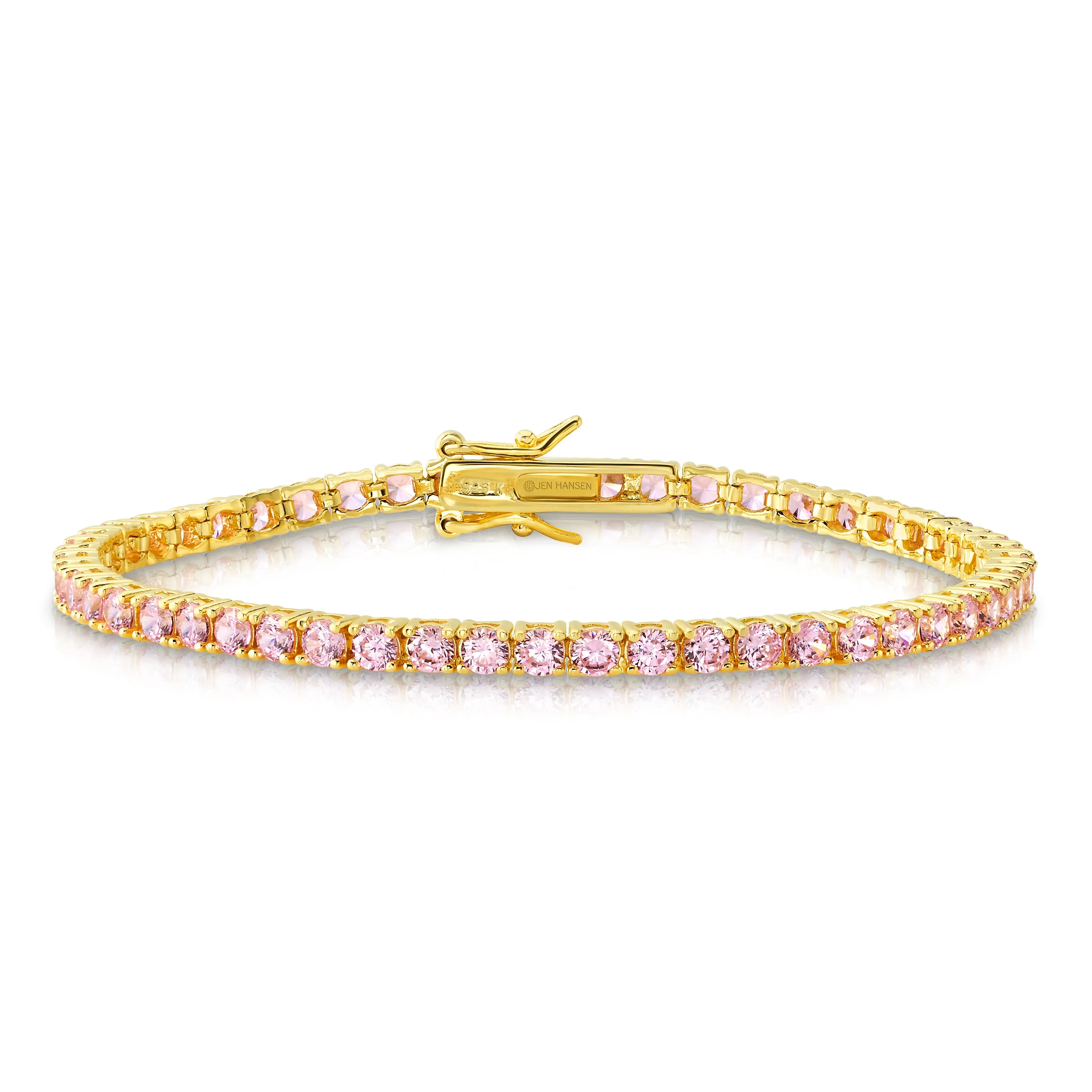 TENNIS BRACELET PINK, GOLD BR