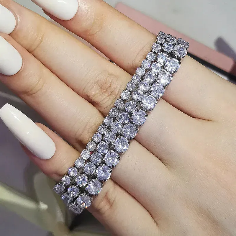 Tennis Copper Plating Zircon Bracelet