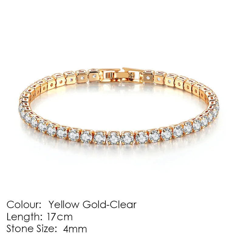 Tennis Copper Plating Zircon Bracelet