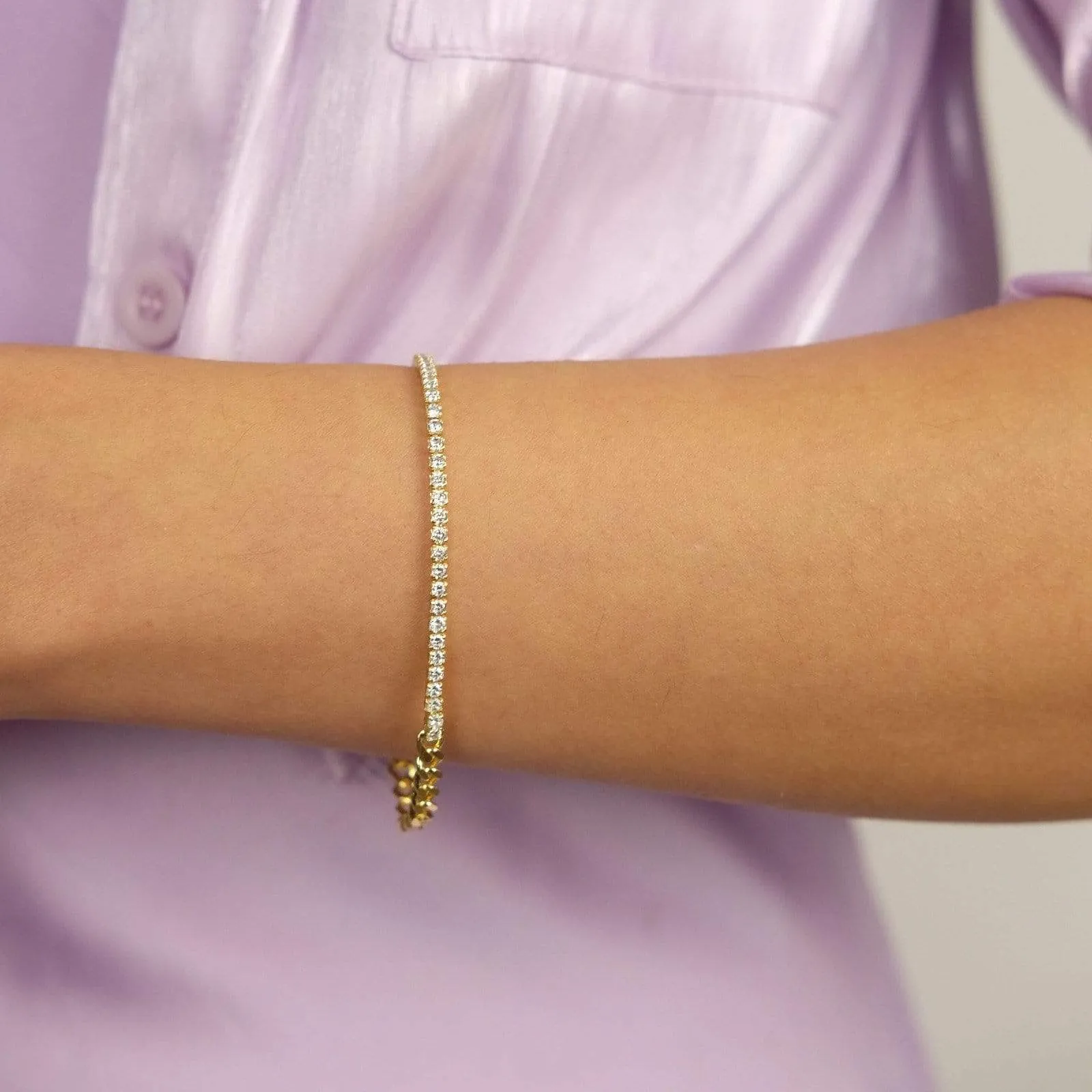 Tennis x Cuban link chain Bracelet