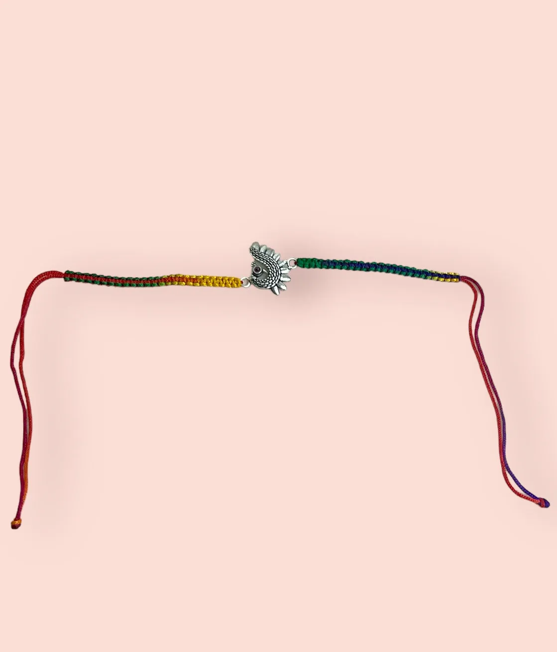 The Sujati Peacock Silver Rakhi