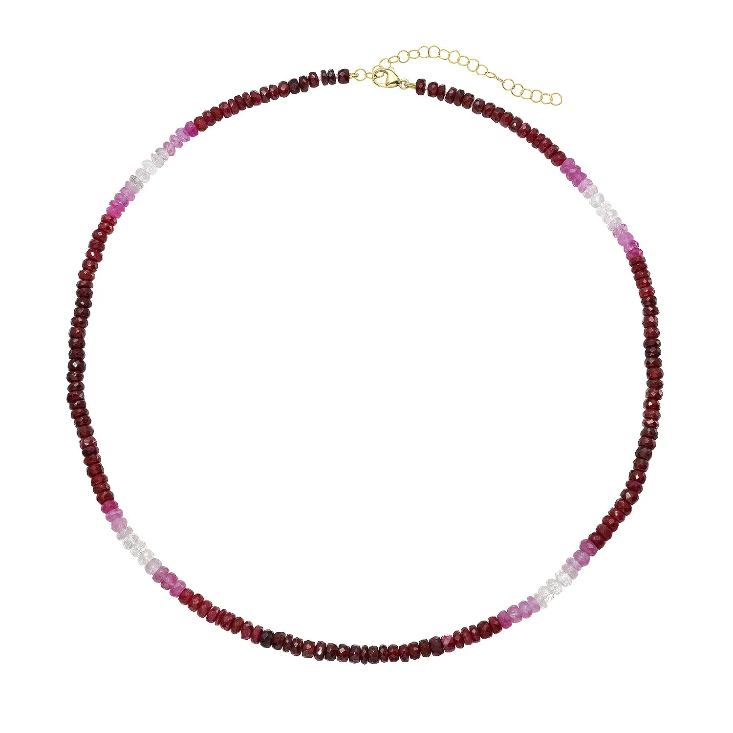 TIE DYE SAPPHIRE BEADED GEMSTONE NECKLACE