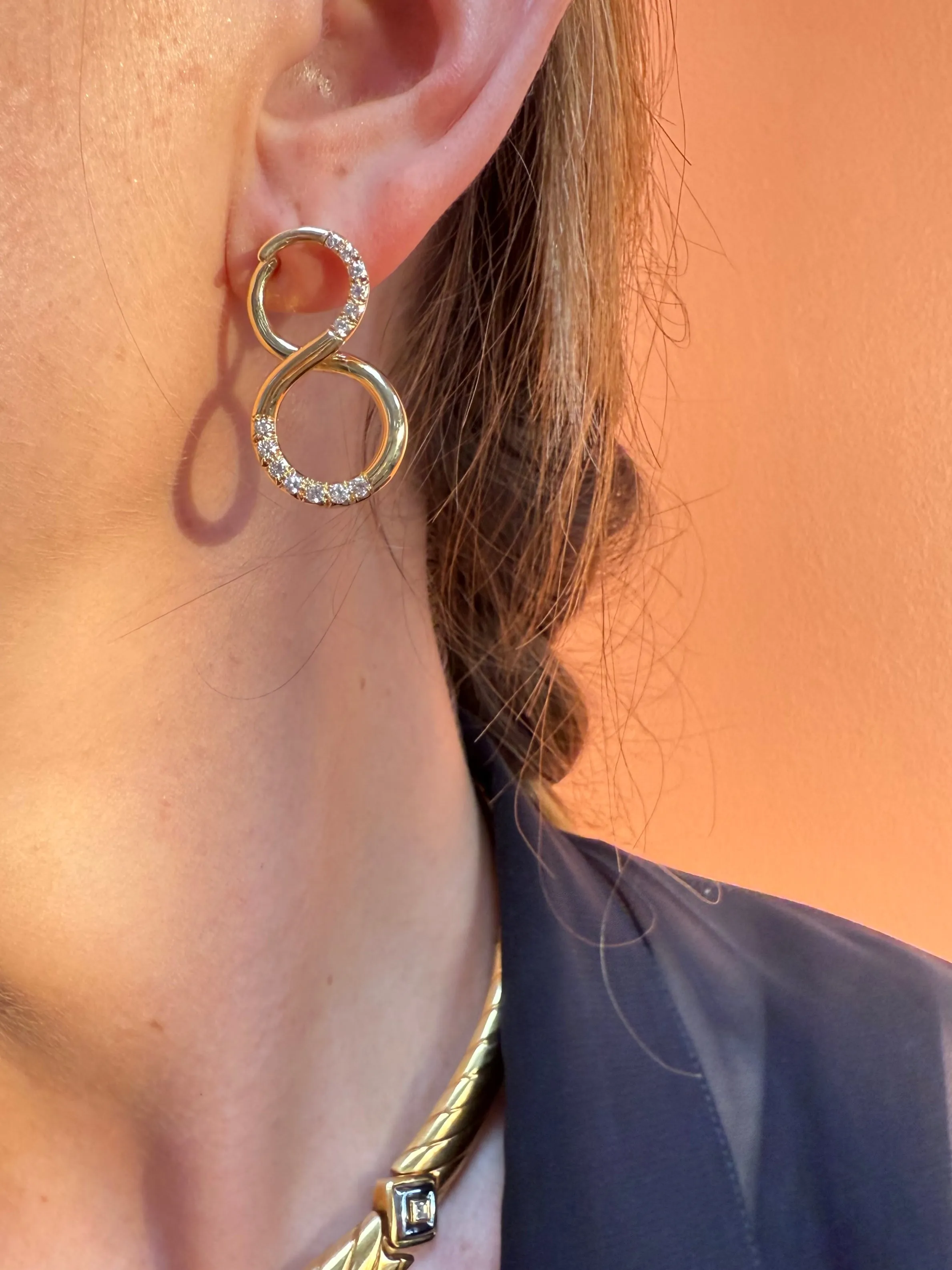 Tiffany & Co Diamond Infinity Earrings, 18k