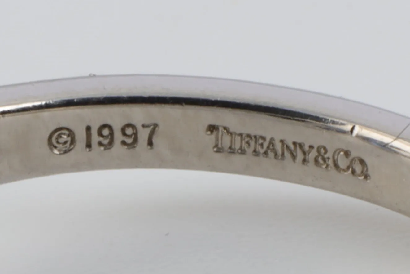 Tiffany & Co. Platinum Sapphire Victoria Earring & Ring Set Size 5.75 (4.97g.)