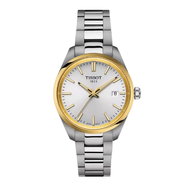 Tissot T-Classic Grey Stainless Steel Silver Dial Quartz Watch for Ladies - T150.210.21.031.00