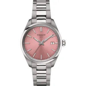 Tissot T-Classic Silver Stainless Steel Pink Dial Quartz Watch for Ladies - T150.210.11.331.00