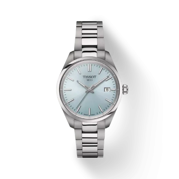 Tissot T-Classic Silver Stainless Steel Tiffiny Blue Dial Quartz Watch for Ladies - T150.210.11.351.00