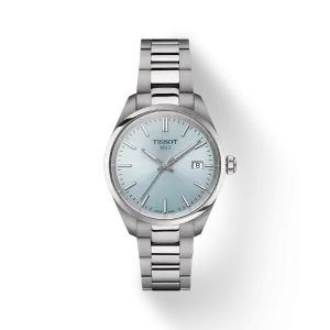Tissot T-Classic Silver Stainless Steel Tiffiny Blue Dial Quartz Watch for Ladies - T150.210.11.351.00