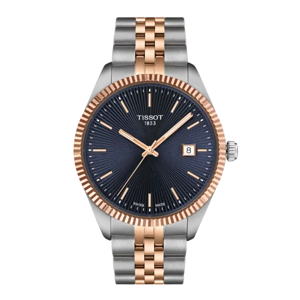 Tissot T-Classic Two-Tone Stainless Steel Blue Dial Quartz Watch for Gents - T156.410.22.041.00