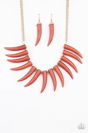 Tusk Tundra Brown Paparazzi Necklace
